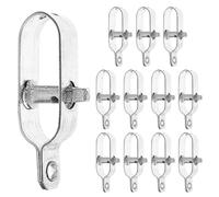 12 Piezas Tensor de Alambre de Acero 100mm para Cercas de Jardín | Herramienta Tensora, Uso Exterior para Cables de Canopy y Blueberry, Acabado Plata, Ajuste Rápido y Uniforme