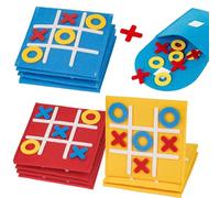 12 Piezas Tic TAC Toe Juego de Fieltro para Niños Juego de Mesa Juguetes Nueve Cuadrículas Regalos Cumpleaños Infantiles Colorido Juguete Educativo para Familia Fiesta Padres Hijos Interactivos