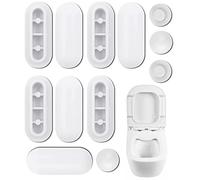 12 Piezas Tope de Asiento de Inodoro,Tope para Asiento de Inodoro de Baño Topes de Inodoro Parachoques del Asiento, Topes de Inodoro Parachoques de topes para el hogar, la oficina, el hotel (blanco)