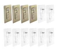 12 Piezas Tornillos de Adhesivo Transparente Extra Fuerte, Tornillos Adhesivos Desmontables, Sin Clavos y Dejar Rastro Tornillo Clavos Adhesivo para Cuarto Baño, Cocina, Trastero, Paredes Alicatadas
