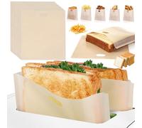 12 Piezas Tostada Antiadherente Bolsas Reutilizable de Bocadillo Sándwich Pan Alimentos en Horno Microondas Tostadora Parrilla, para sándwiches de queso a la parrilla Pastelería para pizza