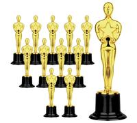 12 Piezas Trofeos para Niños Trofeo de Oro Estatuas Trofeos Plastico Futbol Medallas Futbol para Premios Deportivos de Fútbol Galas Ceremonia de Entrega Fiesta Celebración Deportiva