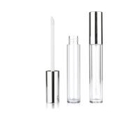 12 Piezas Tubo de Brillo de Labios Vacío 5ml, Tapa Galvanizada | Cuerpo Transparente y Ligero, para Viaje y Viaje Corto, en Plata o Dorado