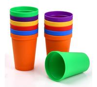 12 Piezas Vasos Plastico Colores, Copas Cerveja Plastico Reutilizable 200ml, Vasos Fiesta Infantil Niños Pequeños para Clase, Festival, Picnic