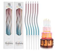12 Piezas Velas CumpleañOs, Velas De CumpleañOs, Birthday Candles, CumpleañOs Con Soportes Para DecoracióN De Torta De Fiesta De CumpleañOs Boda