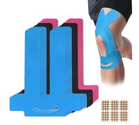 12 Piezas Vendaje Neuromuscular Cinta de Kinesiología Kinesiotape para Rodilla Tiras Fisioterapia Impermeable Esparadrapo Deportivo Cinta Kinesiologica Deportiva Para Rodilla,Alivio Dolor Muscular