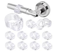 12 Piezes Tope Puerta Manilla, PVC Topes de Puerta Silicona Flexible Transparente Parachoques, Protectores de manija para Paredes et Muebles, Protectores de Pared para Amortiguar Paredes, Ø16-18mm