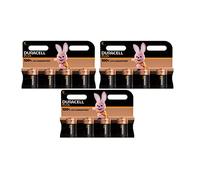 12 pilas alcalinas Duracell C-Plus, LR14/MN1400 (3 blísteres de 4 baterías), 12 pilas