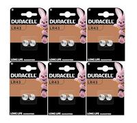 12 pilas Duracell LR43 (6 blísters de 2 baterías) 12 pilas (186/V12GA)