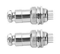 12 Pin Aviation Connector Set | Zinc Alloy Electrical Plug & Socket 20mm Opening | 250V Sturdy Connectors for Data Systems/Automotive/Machinery | 2PCS BEM20 12L Model