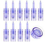 12 Pin Microneedling Dermapen Agujas de repuesto Puntas Ranura para cartucho, Bajonett Port, para Derma Pen Eléctrico Antienvejecimiento Arrugas Rejuvenecimiento de la piel, 10 piezas/paquete