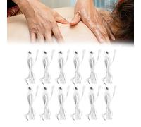 12 Pinzas para Cable de Electrodo de CC, Cable de Cable de Electrodo con 2 Botones de Derivación de 2,5 Mm para Máquina de Masaje Digital Decenas, Adecuado para la Mayoría de los Dispositivos de Trata