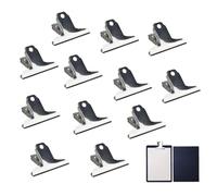 12 pinzas para documento de acero inoxidable 75x48x32 mm, pinza de dibujo bulldog grande con bisagra de metal, clips sólidos y reutilizables, para cerrar bolsas, organizar oficina y cocina