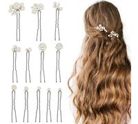 12 pinzas para el pelo de perlas para novia, accesorios para el pelo de boda, varios estilos, hechas a mano, para dama de honor