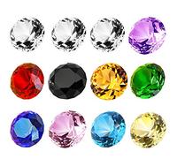 12 pisapapeles con Diamantes de Cristal de 30 mm, decoración de Boda, centros de Mesa de Navidad, decoración del hogar para niños, Embalaje de Regalo Multicolor