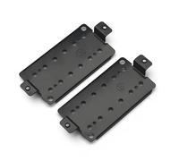 12 placas base for pastillas de guitarra Humbucker, duraderas, chapadas en latón negro, for mástil y puente.(Each 6Pcs)