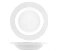 12 Platos Fondos Mesa Praga En Porcelana Blanca CM 23 Hecho En Italia