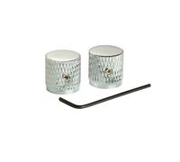 12 pomos de guitarra de acero moleteado para bajo con llaves Allen, tornillo de 6 mm (parte superior plana)
