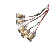 12 portalámparas E10 con cable, portalámparas E10 LED, 220 V, 0,5 A, de plástico, con cable de conexión para experimentos de física, pruebas eléctricas, hogar, accesorios de modelismo