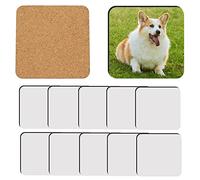 12 Posavasos Cuadrados de sublimación MDF en Blanco de Tablero Duro para sublimación, Posavasos en Blanco de 4 x 4 Pulgadas (10 x 10 cm)