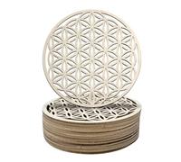 12 Posavasos De Madera, Posavasos Retro Huecos, Almohadillas Protectoras De Aislamiento De Escritorio, Almohadillas Aislantes Para Mesa De Comedor En El Hogar