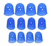 12 Protectores de Dedos para Guitarra, Cubiertas Protectoras de Silicona para Dedos, Accesorios para Guitarra, bajo, Ukelele, Mandolina, Banjo (Azul M00253)