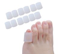 12 protectores de gel para dedos de los pies, para ampollas, callos, dedos de martillo, uñas encarnadas, pérdida de uñas, alivio del dolor por fricción