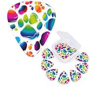 12 púas de guitarra, 3 púas de guitarra de diferentes grosores, coloridas huellas de perro, púas de guitarra personalizadas, púa de bajo, púa de guitarra eléctrica con caja de almacenamiento, púa para