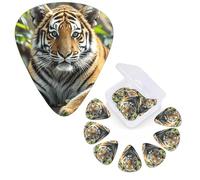 12 púas de guitarra, 3 púas de guitarra de diferentes grosores, púas de guitarra Big Tiger personalizadas, púas de bajo con caja de almacenamiento, púa para acústica