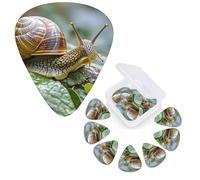12 púas de guitarra, 3 púas de guitarra de diferentes grosores, púas de guitarra de caracol, animales silvestres, púas personalizadas, púa de bajo, púa de guitarra eléctrica con caja de almacenamiento
