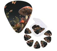 12 púas de guitarra con caja organizadora de almacenamiento, púas de bajo, estilo cuento de hadas, púas de guitarra personalizadas para guitarra acústica, guitarra eléctrica, bajo, ukelele
