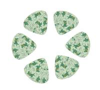 12 púas de guitarra con diseño de dinosaurios en el espacio, con bajo eléctrico, accesorios para ukelele, incluye púas finas y de peso medio, con caja organizadora