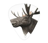 12 púas de guitarra con estampado de alce con caja organizadora, 3 grosores diferentes, accesorios de guitarra (0.46 mm, 0.71 mm, 0.96 mm)