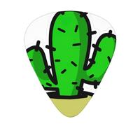 12 púas de guitarra con estampado de cactus con caja organizadora, 3 grosores diferentes, accesorios de guitarra (0.46 mm, 0.71 mm, 0.96 mm)