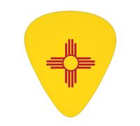 12 púas de guitarra finas, medianas y pesadas, con la bandera de Nuevo México, resistentes al desgaste, adecuadas para guitarra, bajo, guitarra eléctrica, ukelele
