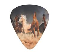 12 púas para guitarra, caballos marrones al galope en el desierto, 3 grosores diferentes, para guitarra acústica, guitarra eléctrica, bajo