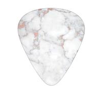 12 púas para guitarra, mármol blanco, oro rosa, 3 grosores diferentes, triángulo clásico, para guitarra acústica, guitarra eléctrica, bajo