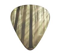 12 púas para guitarra Sun Peaking Through The Trees In A Forest 3 grosores diferentes, para guitarra acústica, guitarra eléctrica, bajo