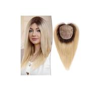 12 pulgadas extensiones de cabello humano para mujeres, 12 x 12 cm, gran cobertura para mujeres con extensiones de cabello que se adelgazan (parte media, rubio claro)