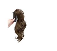 12 pulgadas sintéticas garras cola de caballo rizos cola de caballo pelucas clip en cola de caballo extensiones de pelo para mujeres para uso diario (marrón claro)
