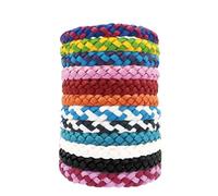 12 pulseras trenzadas naturales para adultos y niños, para interiores y exteriores, camping, pesca, viajes, One Size, Poliuretano, nono