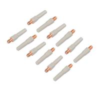 12 puntas de soldadura de cobre sin revestimiento para antorcha MIG 15AK - Juego de boquillas de 40 × 0,8 mm, resistentes a la escoria, alimentación de alambre compatible con