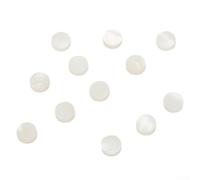 12 puntos blancos de nácar con incrustaciones de 6 mm de diámetro para guitarra, bajo, ukelele, banjo, mandolina, diapasón, accesorio de marcador de tono