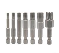 12 puntos para destornillador Torx de 50 mm magnético 6 35 mm vástago hexagonal para destornilladores eléctricos y manuales, adecuado para herramientas eléctricas y taladros de aire ()