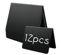 12 Pz Mini Pizarras para Buffet Mini Letreros de Pizarra de Pie Mini Pizarra Pequeña Mini Pizarras de Plástico Mini Pizarras para Mesa Pizarras Pequeñas para Etiquetas de Precios Etiquetas Alimentos