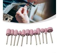 12 rebabas giratorias de cerámica de 2,35 mm, mini cabezales de molienda para metal, brocas de pulido de piedra de jade, madera, vidrio y corte de uñas, accesorios de fresado de bricolaje para rosa