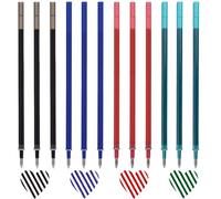12 Recambios Borrables Compatible con Legami Boligrafos borrable- Tinta Termosensible Gel Suave Altura 13cm 0,7 mm, Repuestos para Oficina, Escuela, Notas y Creatividad 4 Colores