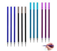 12 recambios borrables de altura 13 cm punta del bolígrafo 0,7 mm minas borrables multicolores, recargas de bolígrafo de gel borrables tinta termosensible para la oficina escuela notas creativas
