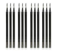 12 recambios borrables de color negro y gris, 0,7 mm, 0,7 mm, punta metálica, color negro y gris para bolígrafo borrable