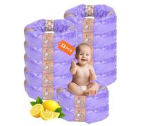 12 Recambios papelera pañales - recambios compatible Con TommeTipee Simplee Sangenic Twist & Click AngelCare classic xl bolsas pañales bebe(Limón-Morado)